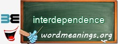 WordMeaning blackboard for interdependence